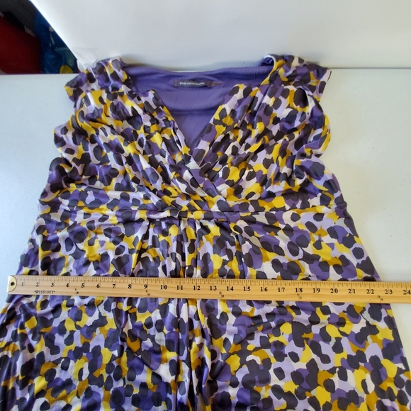 Boden Limited Edition Silk Blend Dress Size 18 V-Neck Stretch Midi Purple Office - Picture 12 of 15